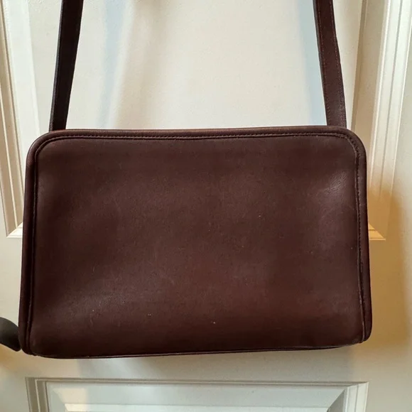 Coach Dark Brown Leather Crossbody Bag - Picture 9 of 15